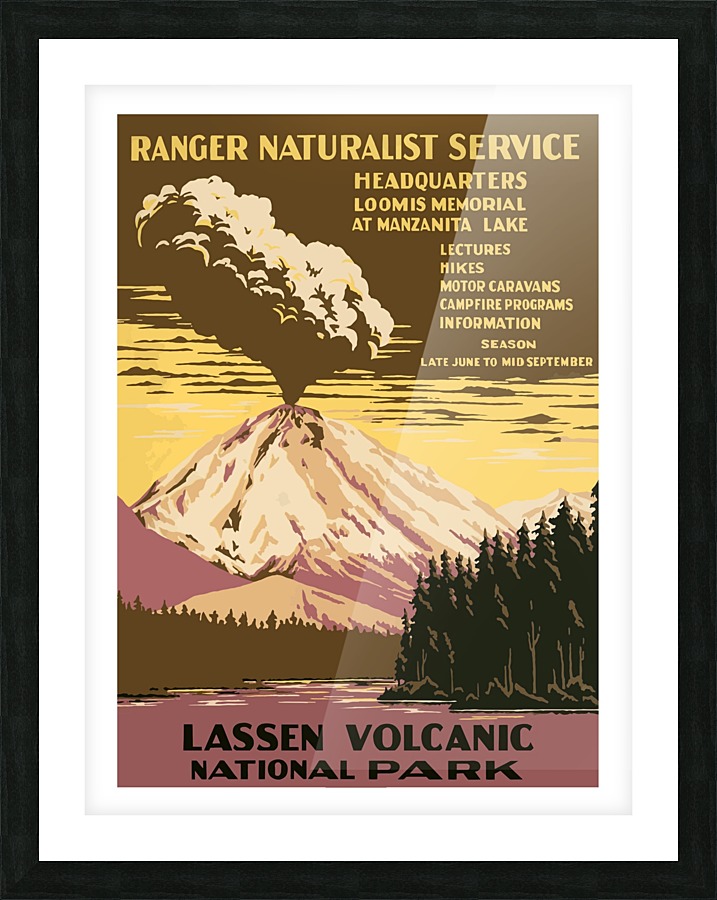 Lassen Volcanic Park Picture Frame print