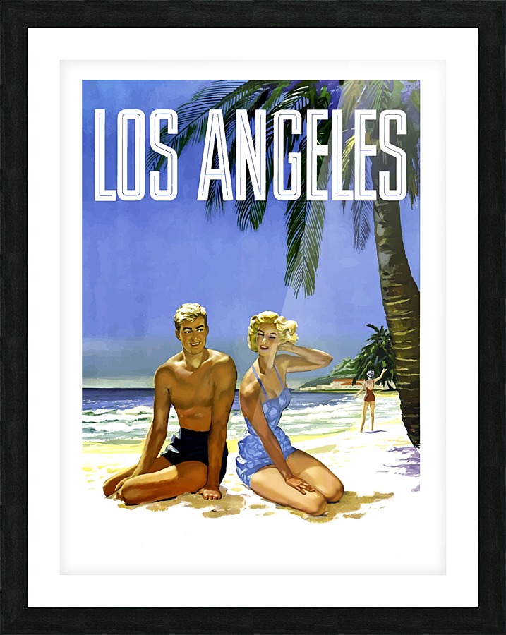 Los Angeles Beach Picture Frame print