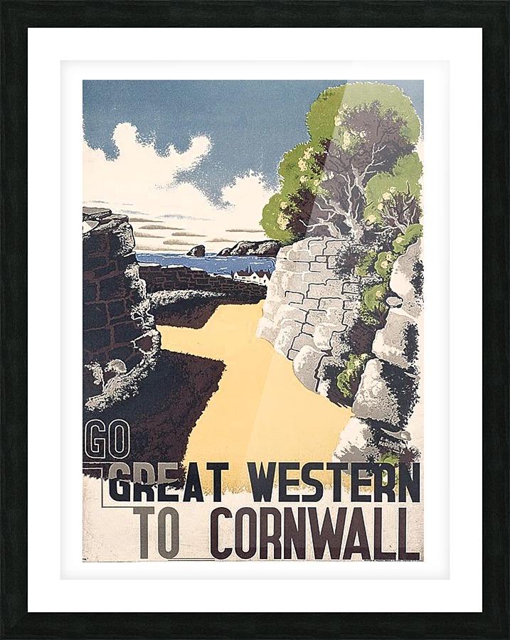 Cornwall Coast Picture Frame print