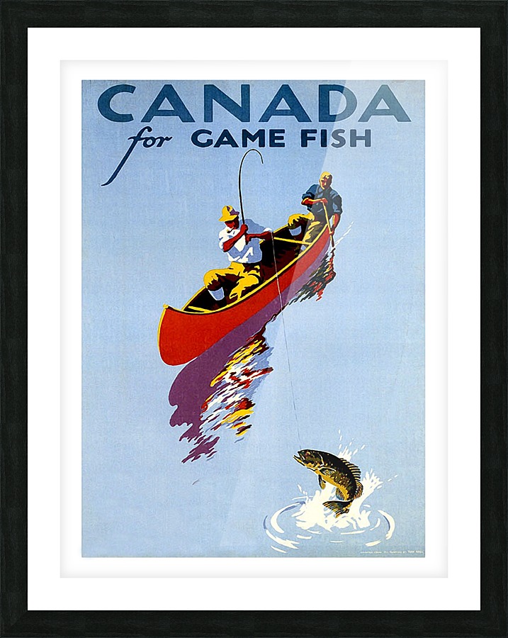 Canada for Fishing Picture Frame print