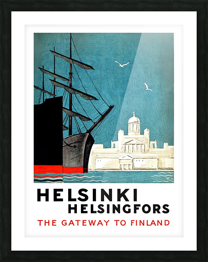 Helsinki Port Picture Frame print