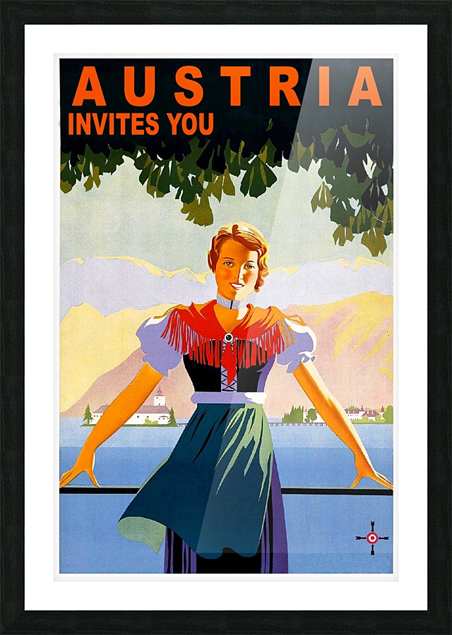 Austria Invites You Picture Frame print