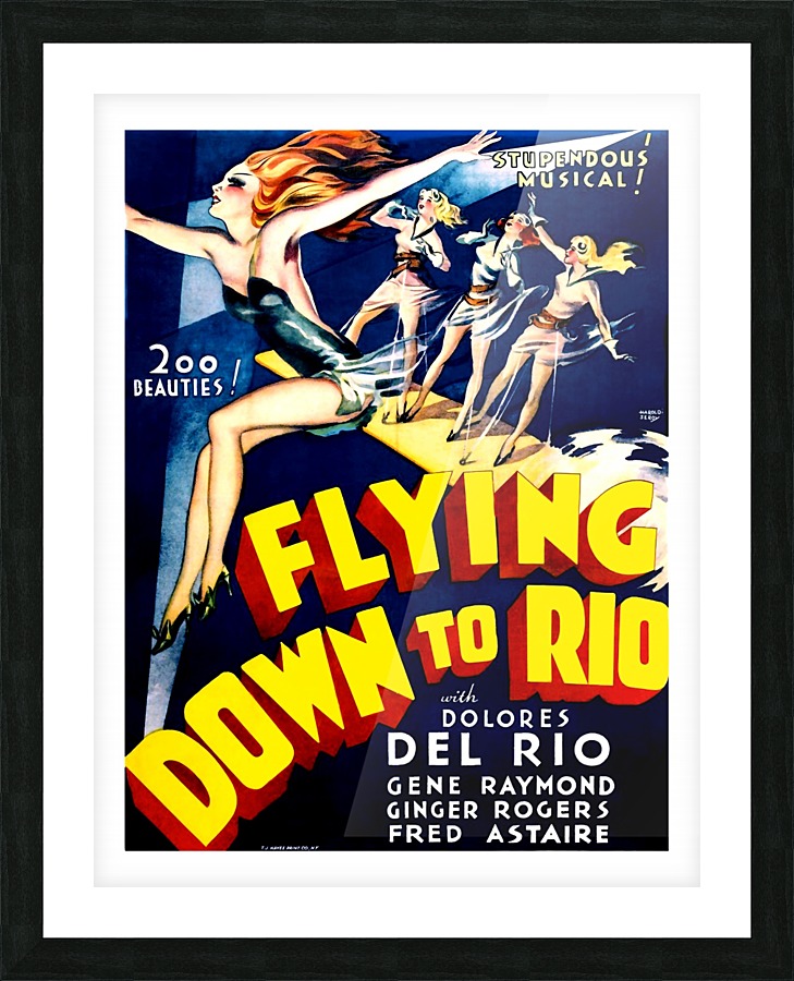Flying to Rio Picture Frame print