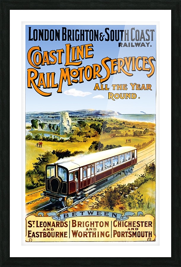 Coastline Railway Picture Frame print