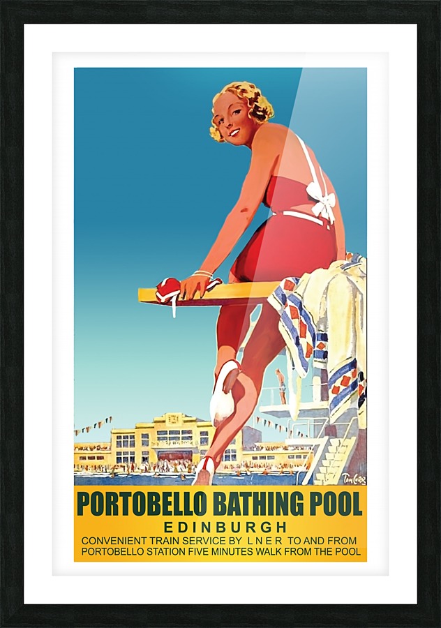 Portobello Bathing Pool Picture Frame print