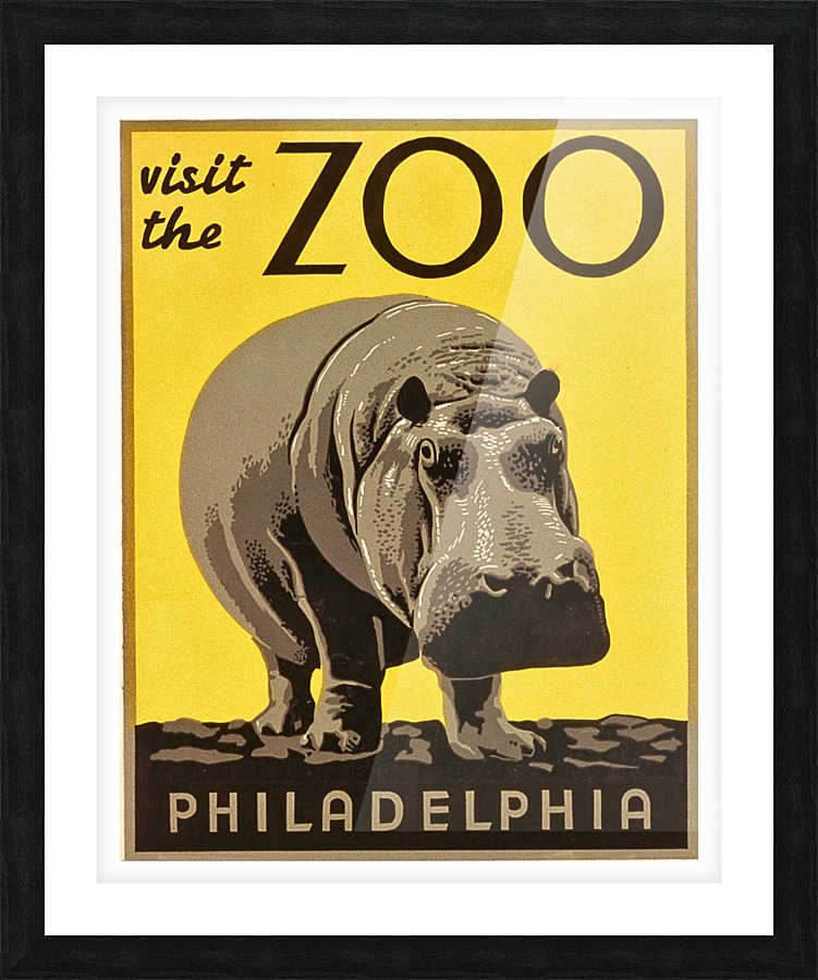 Hippo Picture Frame print