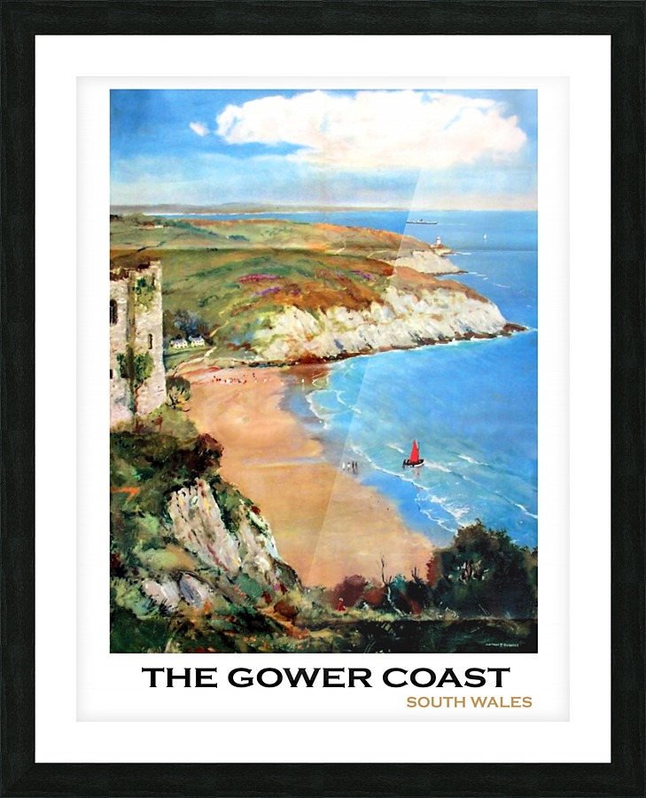 The Gower Coast Picture Frame print