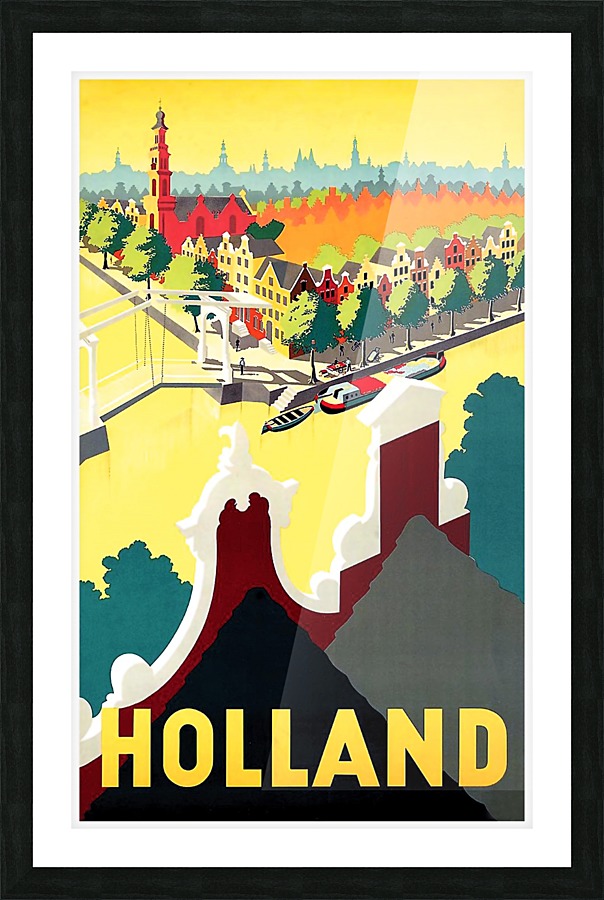Holland City Picture Frame print