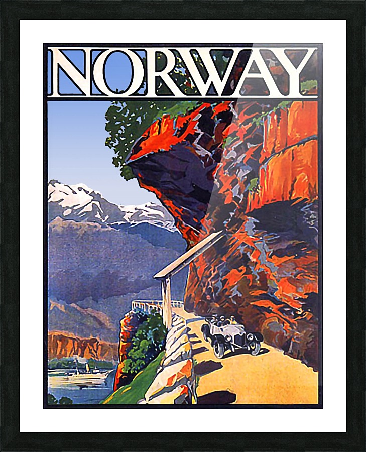 Norway by Car Picture Frame print