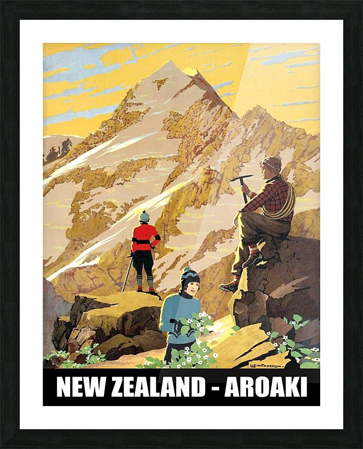 Aroaki Mountain Picture Frame print