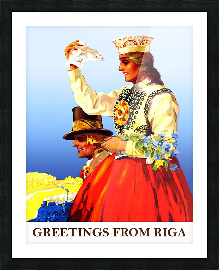 Greetings from Riga Picture Frame print