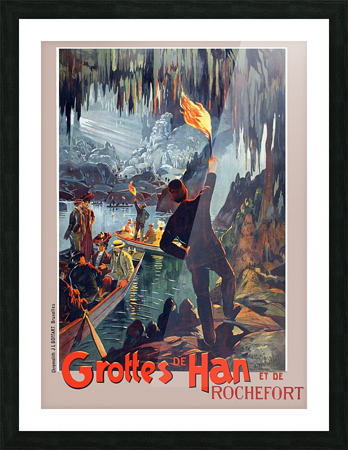 Grottes de Han Picture Frame print