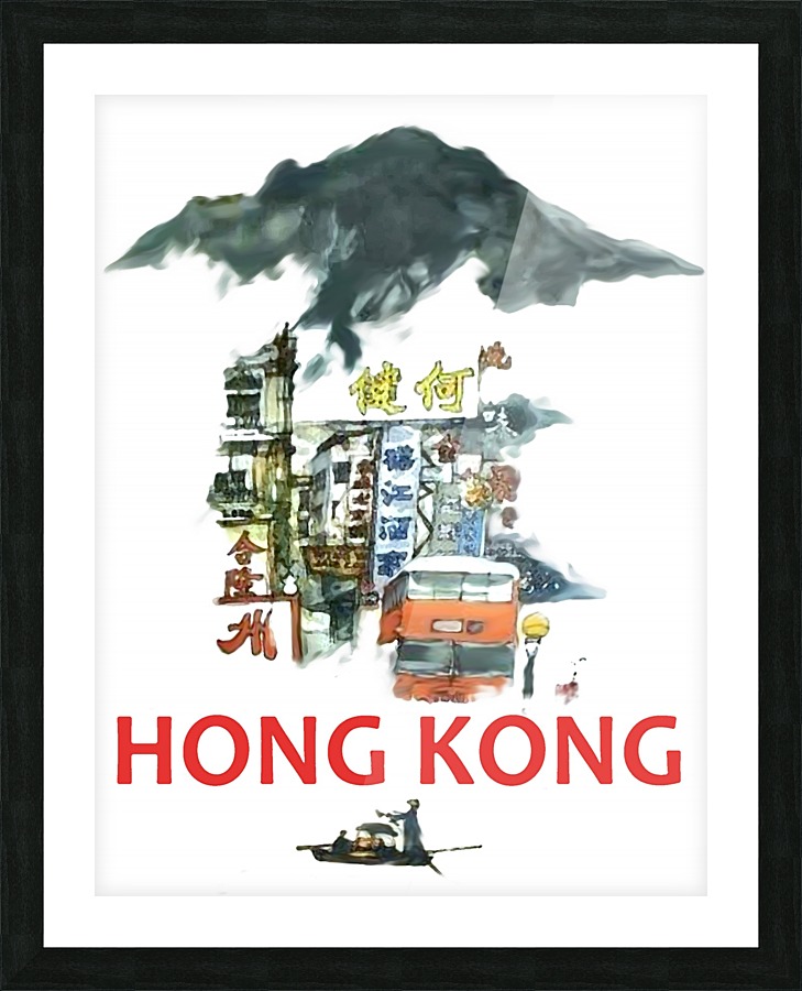 Hong Kong Picture Frame print