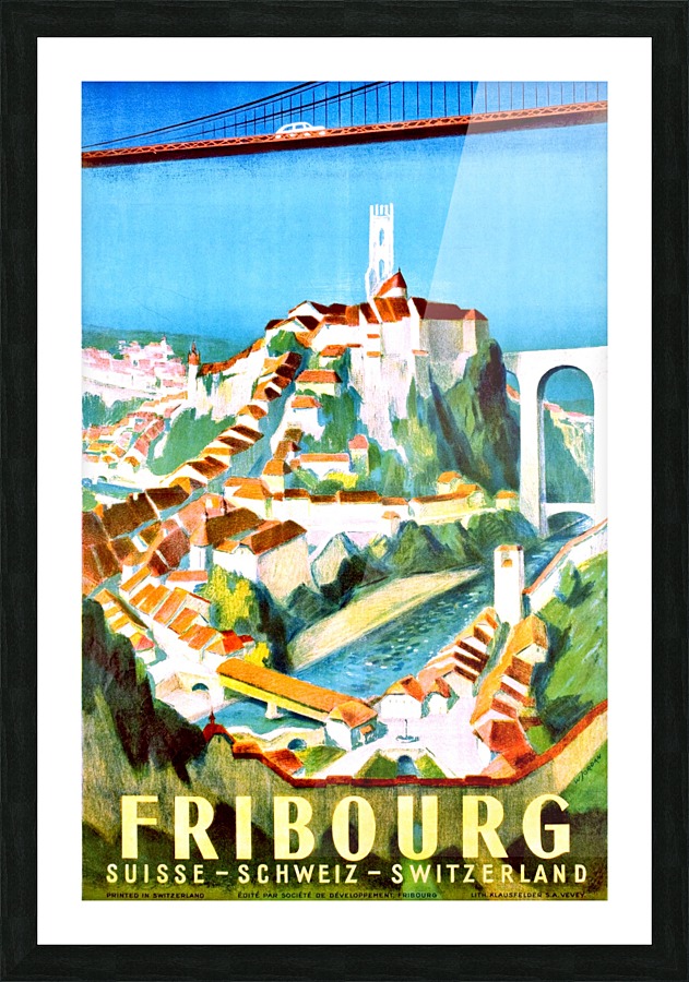Fribourg Picture Frame print