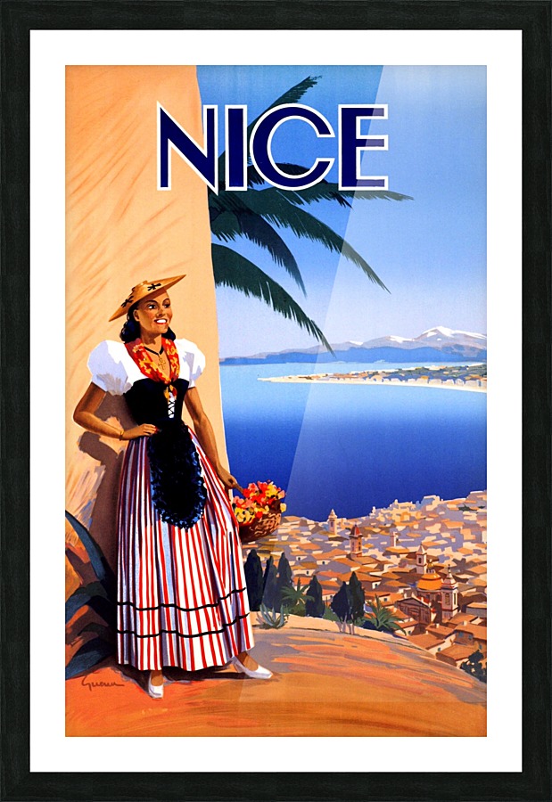 Nice City Panorama Picture Frame print