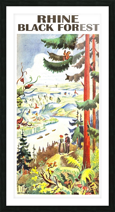 Rhine River Picture Frame print