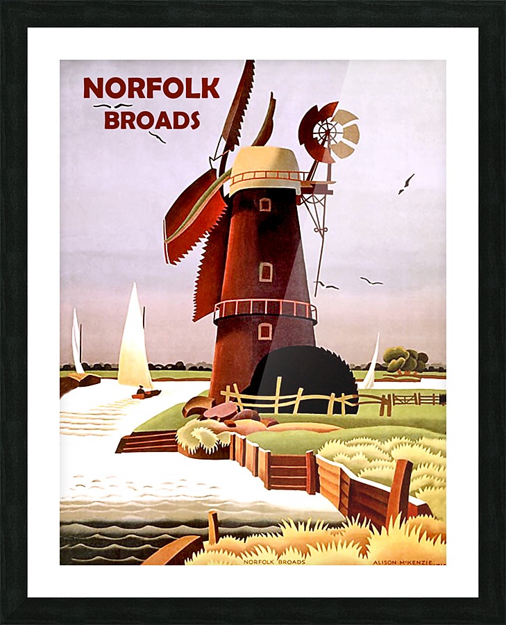 Norfolk Board Picture Frame print