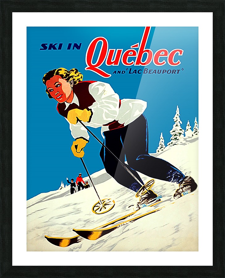 Ski in Quebec Picture Frame print