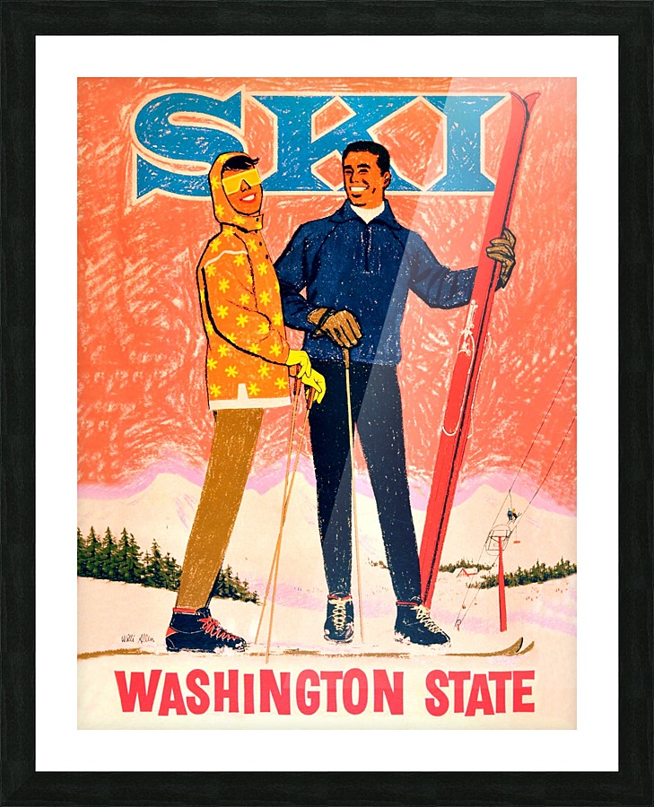 Ski in Washington State Picture Frame print