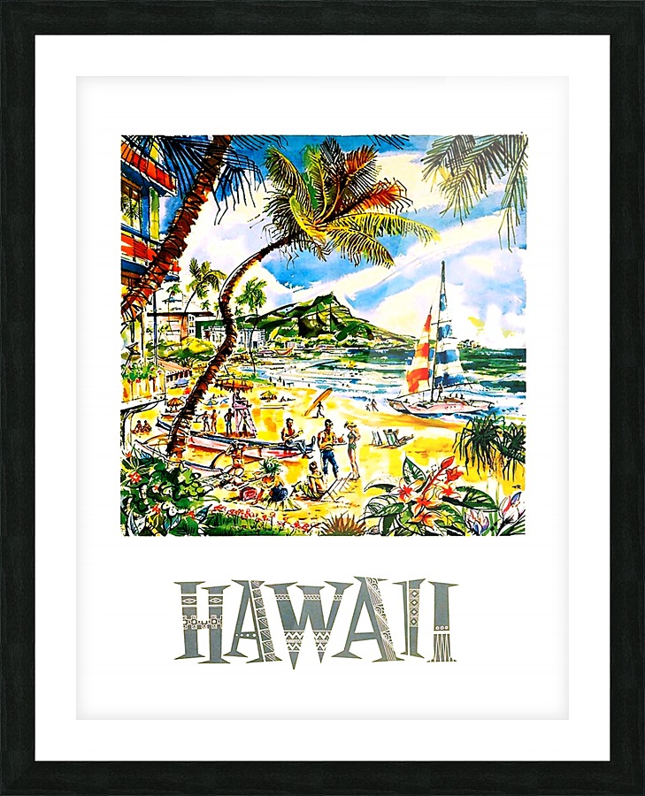 Hawaii Beach Picture Frame print