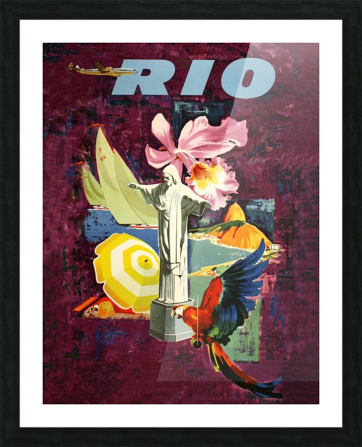 Fly to Rio Picture Frame print
