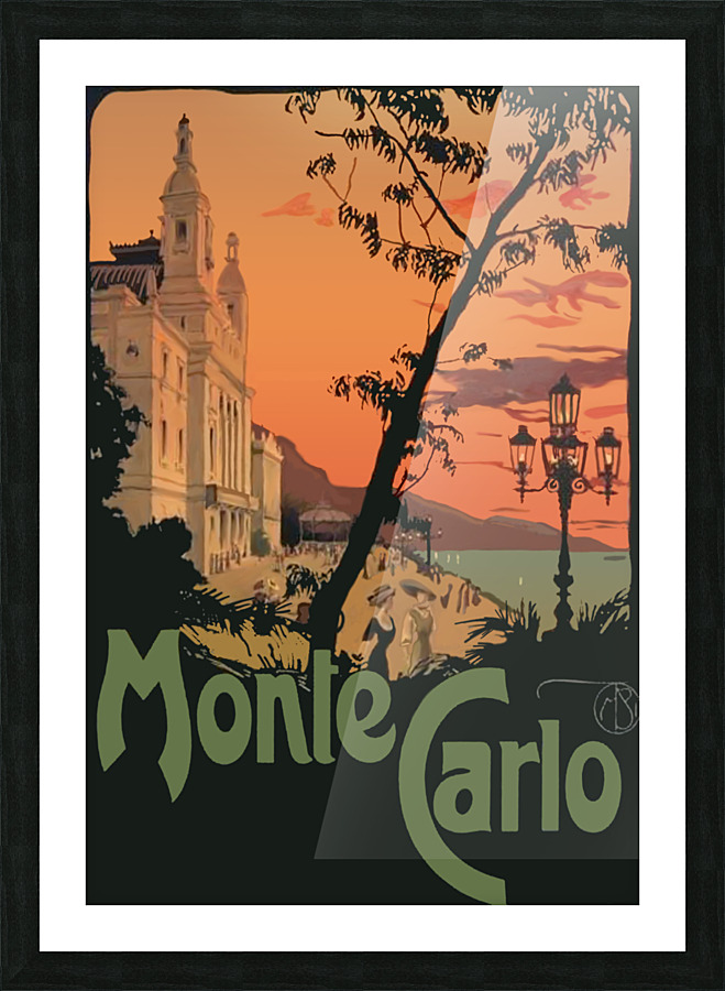 Monte Carlo Picture Frame print