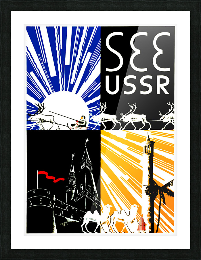 Soviet Travel Poster Picture Frame print