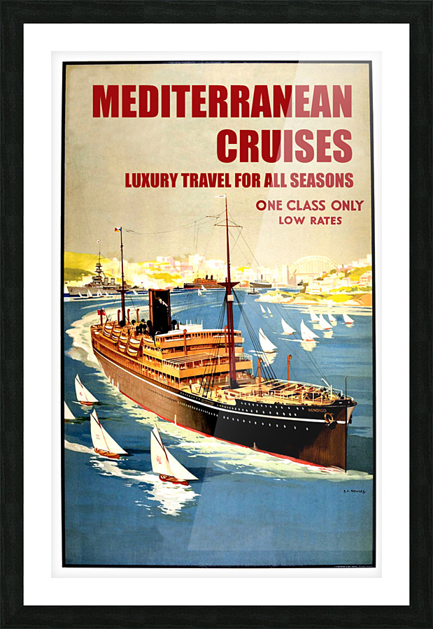 Mediterranean Luxury Cruises Picture Frame print