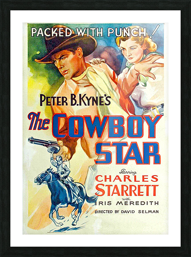Cowboy Star Picture Frame print