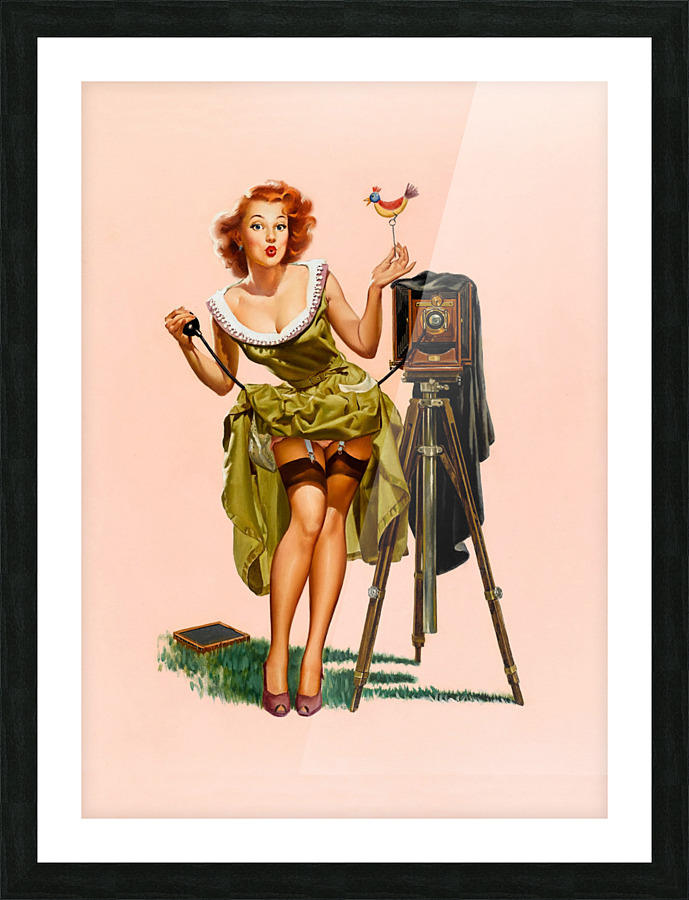 Taking a photo Picture Frame print
