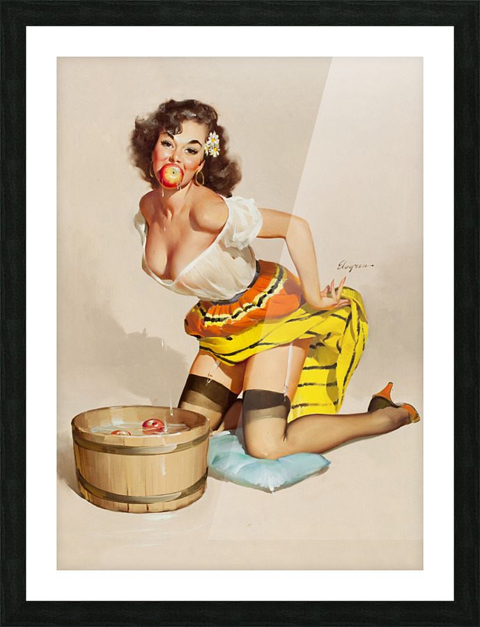 Bobbing the Apples Picture Frame print