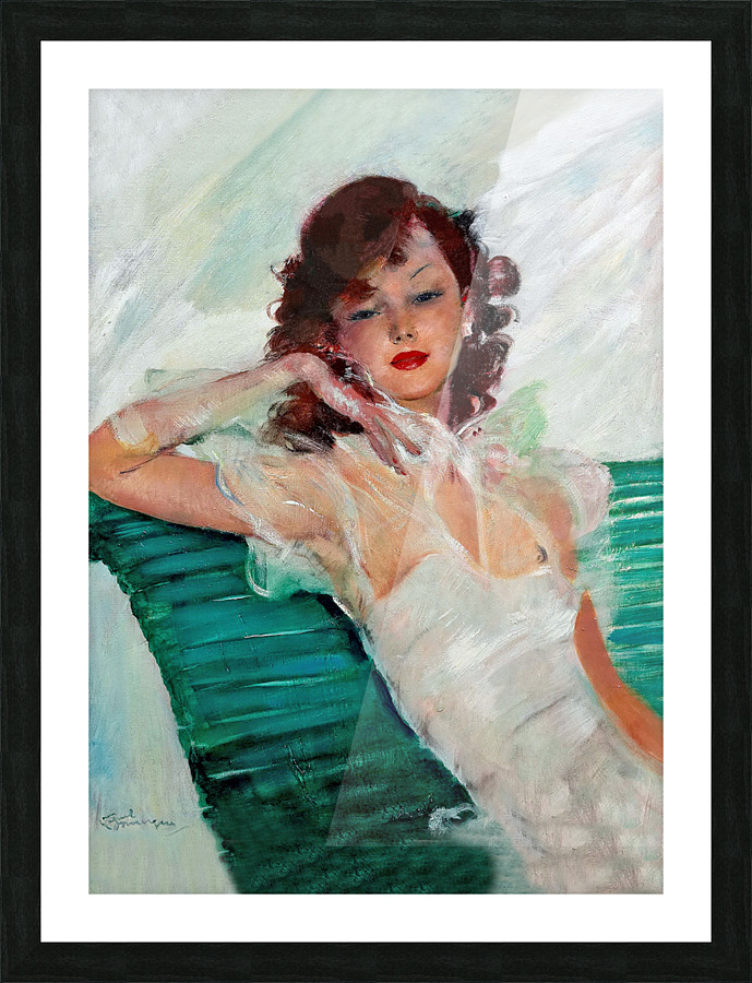 Sitting on a Bench Picture Frame print