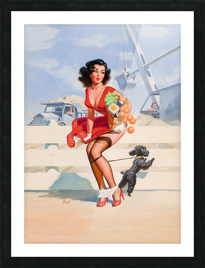 Sudden Wind on Construction Yard Picture Frame print