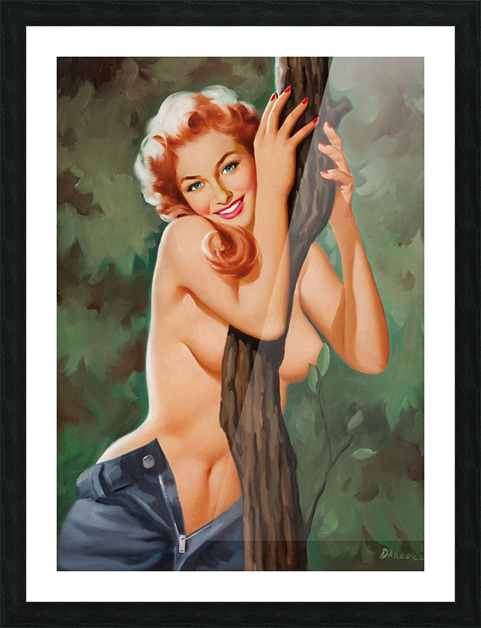 Girl with Tree Picture Frame print