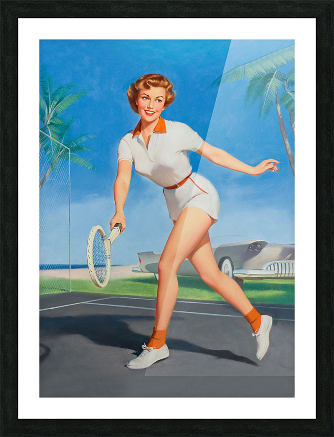 Tennis Match Picture Frame print