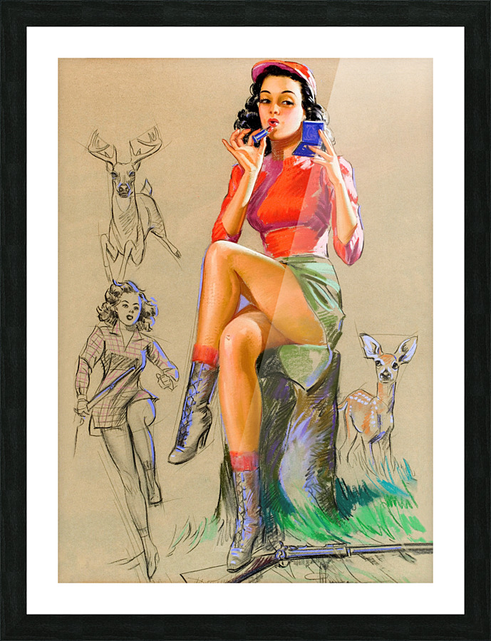 Sexy Hunter Makeup Picture Frame print