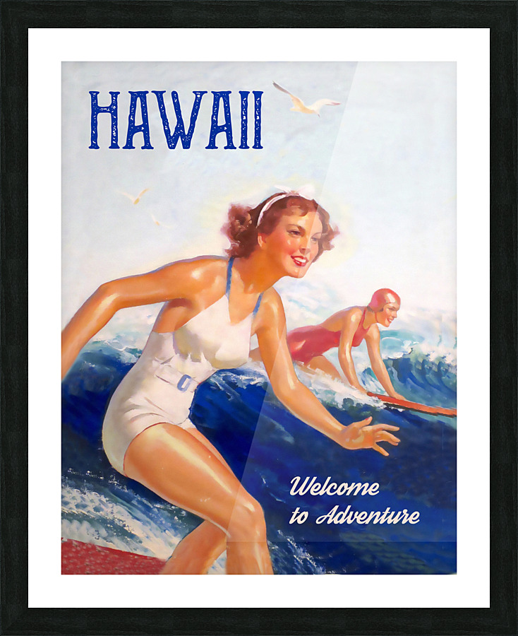 Hawaii Surf Picture Frame print