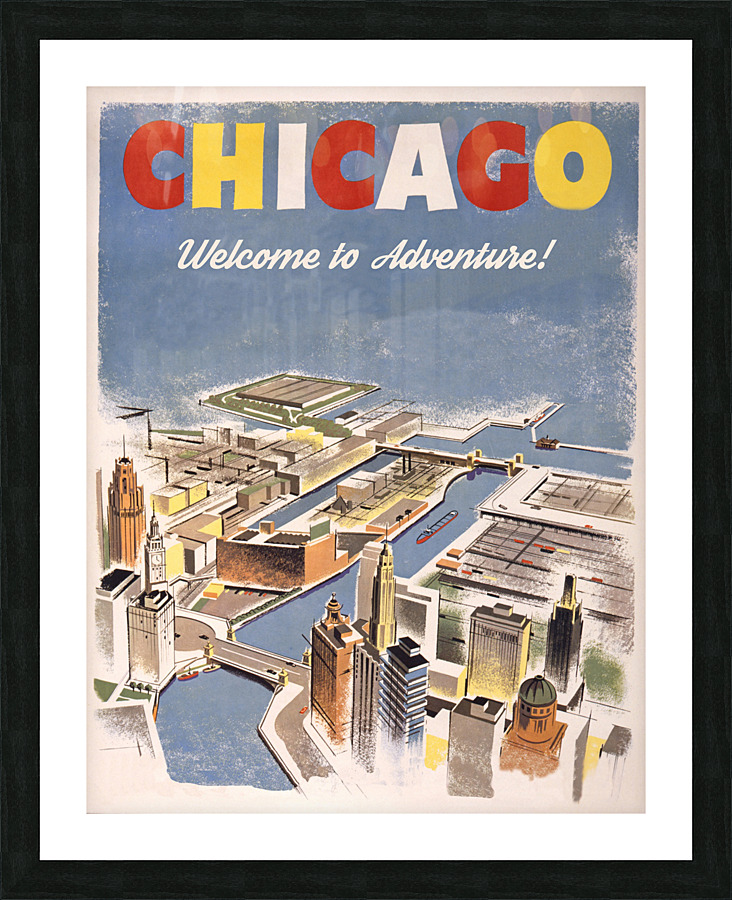 Chicago Poster Picture Frame print