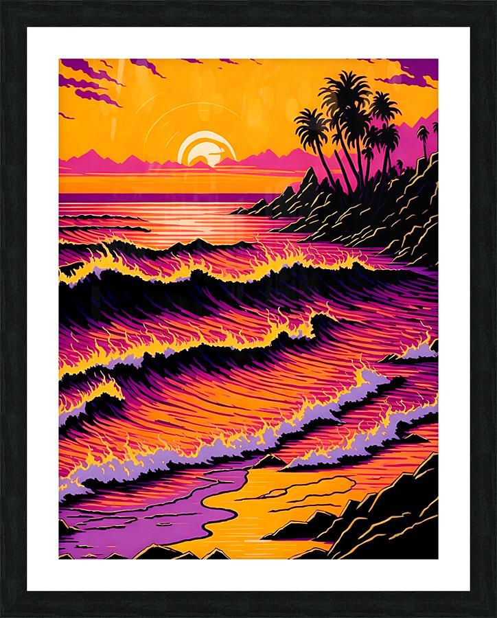 Waves Hitting the Coast Picture Frame print
