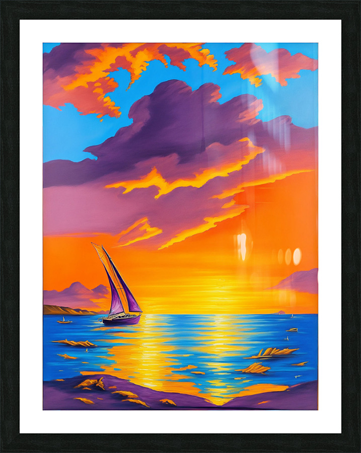 Lonely Boat Picture Frame print