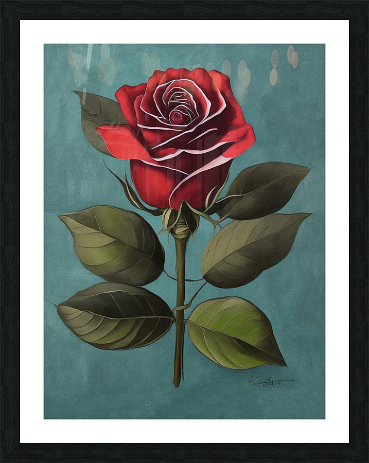 Red Rose Picture Frame print