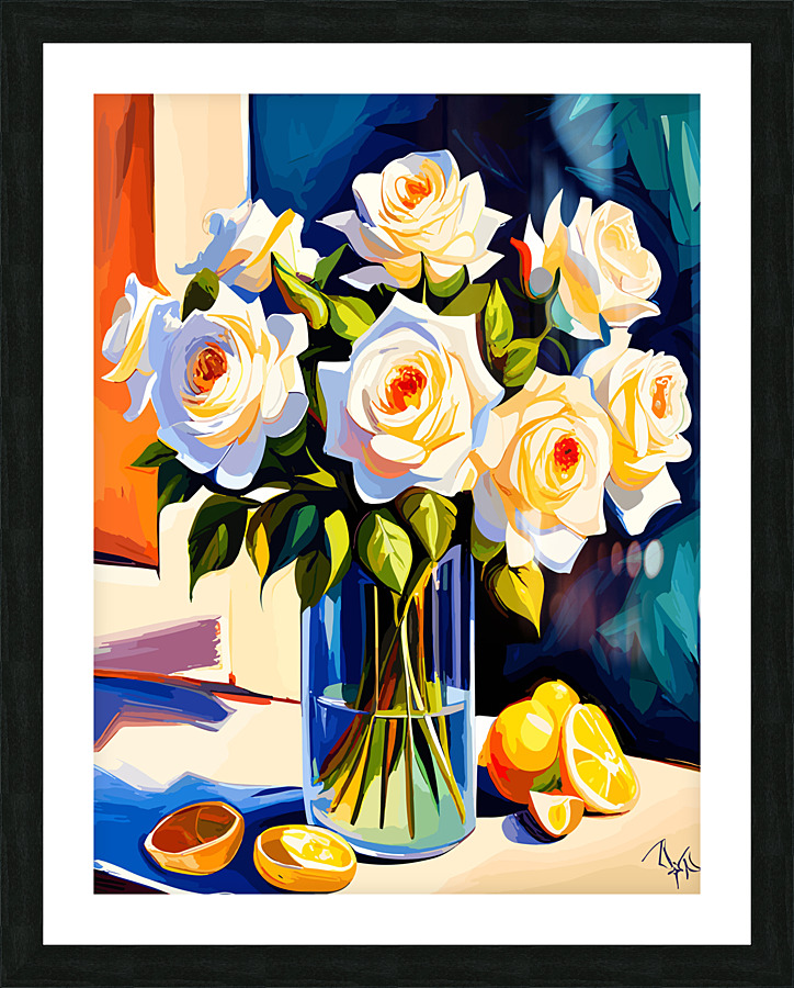 Roses and Lemons Picture Frame print