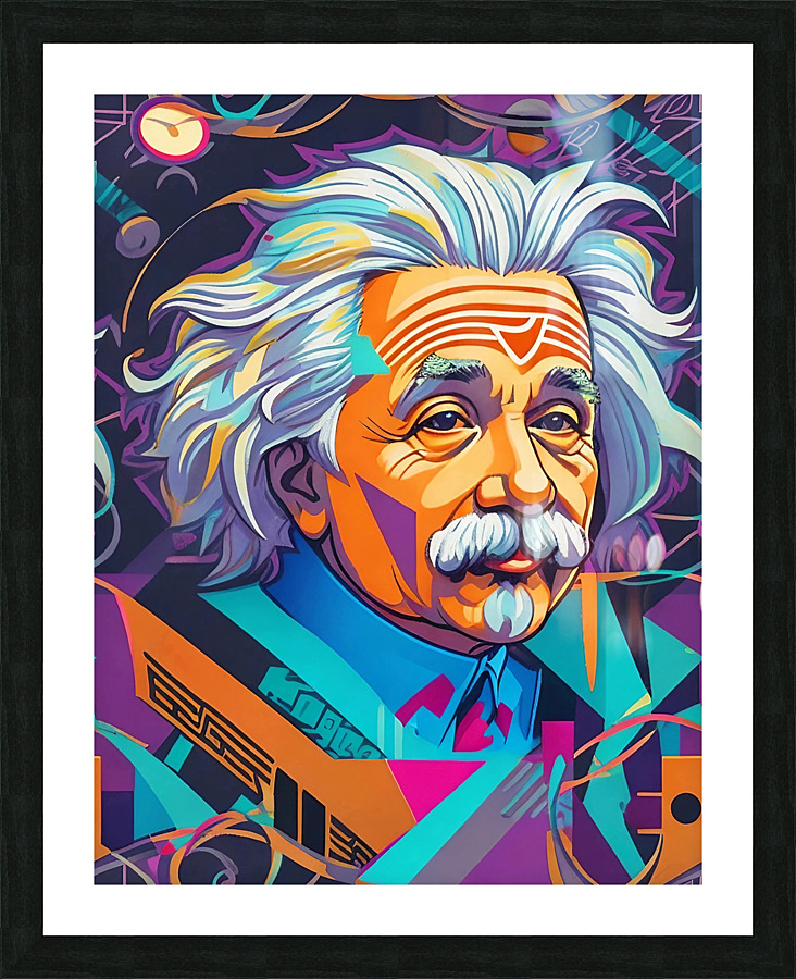 Einstein Graffiti  Picture Frame print