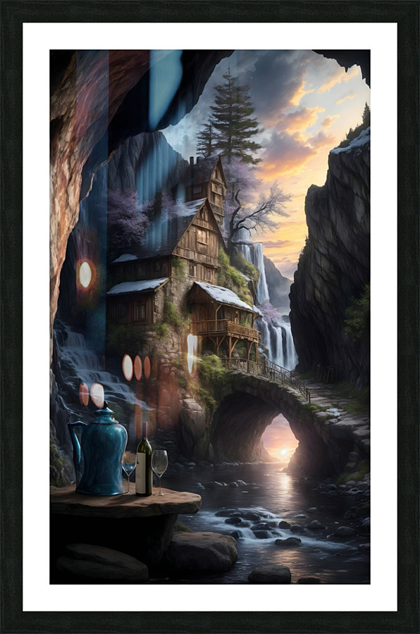 Sunrise Over Cottage Picture Frame print