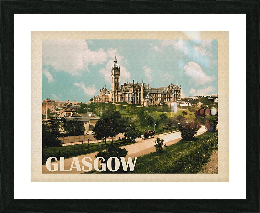 Glasgow University Picture Frame print