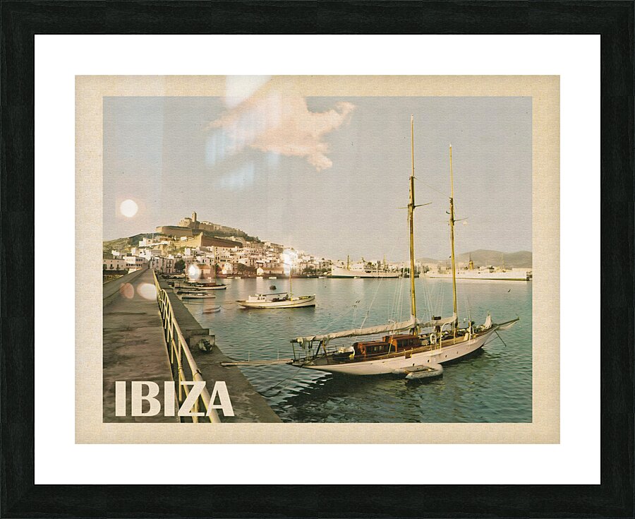 Ibiza Port Picture Frame print