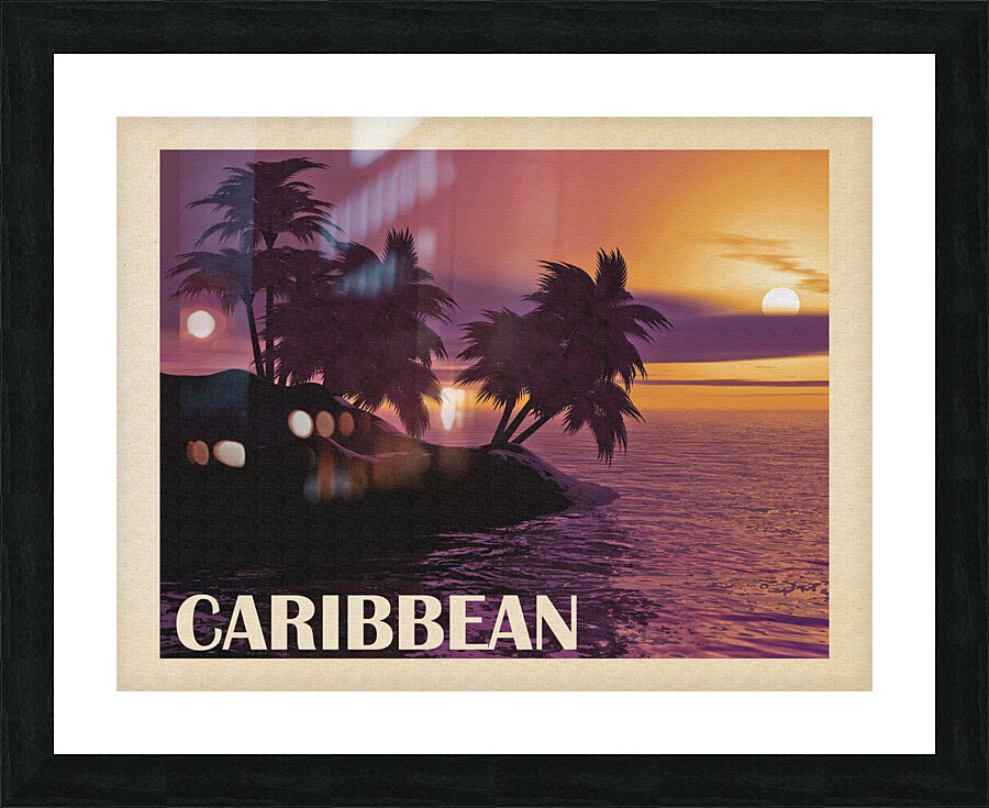 Caribbean Island Picture Frame print