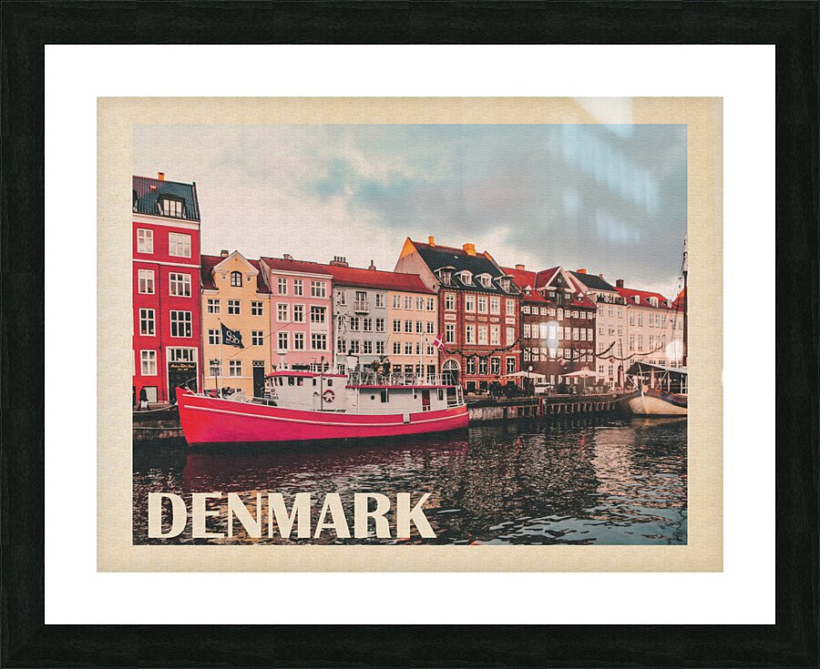 Denmark Nyhavn Picture Frame print