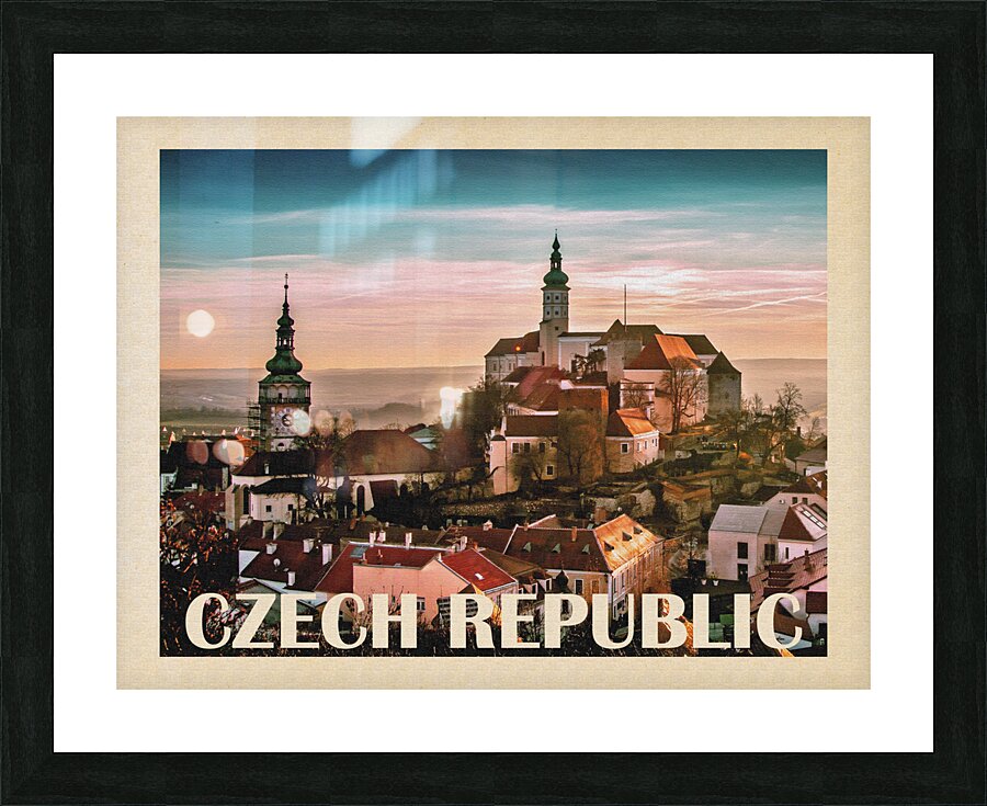 Czech Republic Mikulov City Picture Frame print