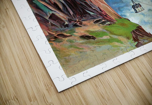 Cable Car over Mountains vintagesupreme puzzle